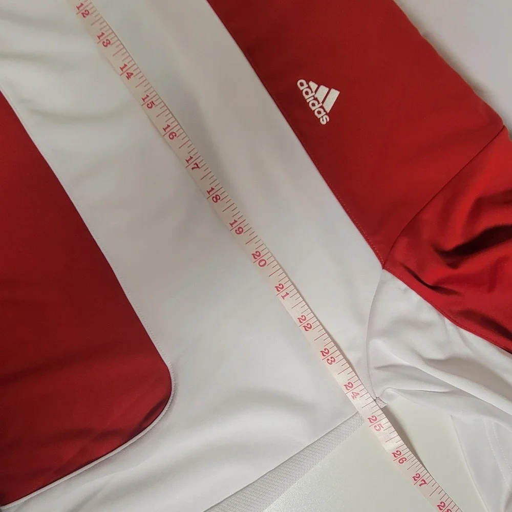 Adidas Clima365 Mens 2XL Red White Colorblock Tennis Masters Graphic T-Shirt